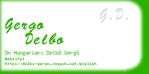 gergo delbo business card